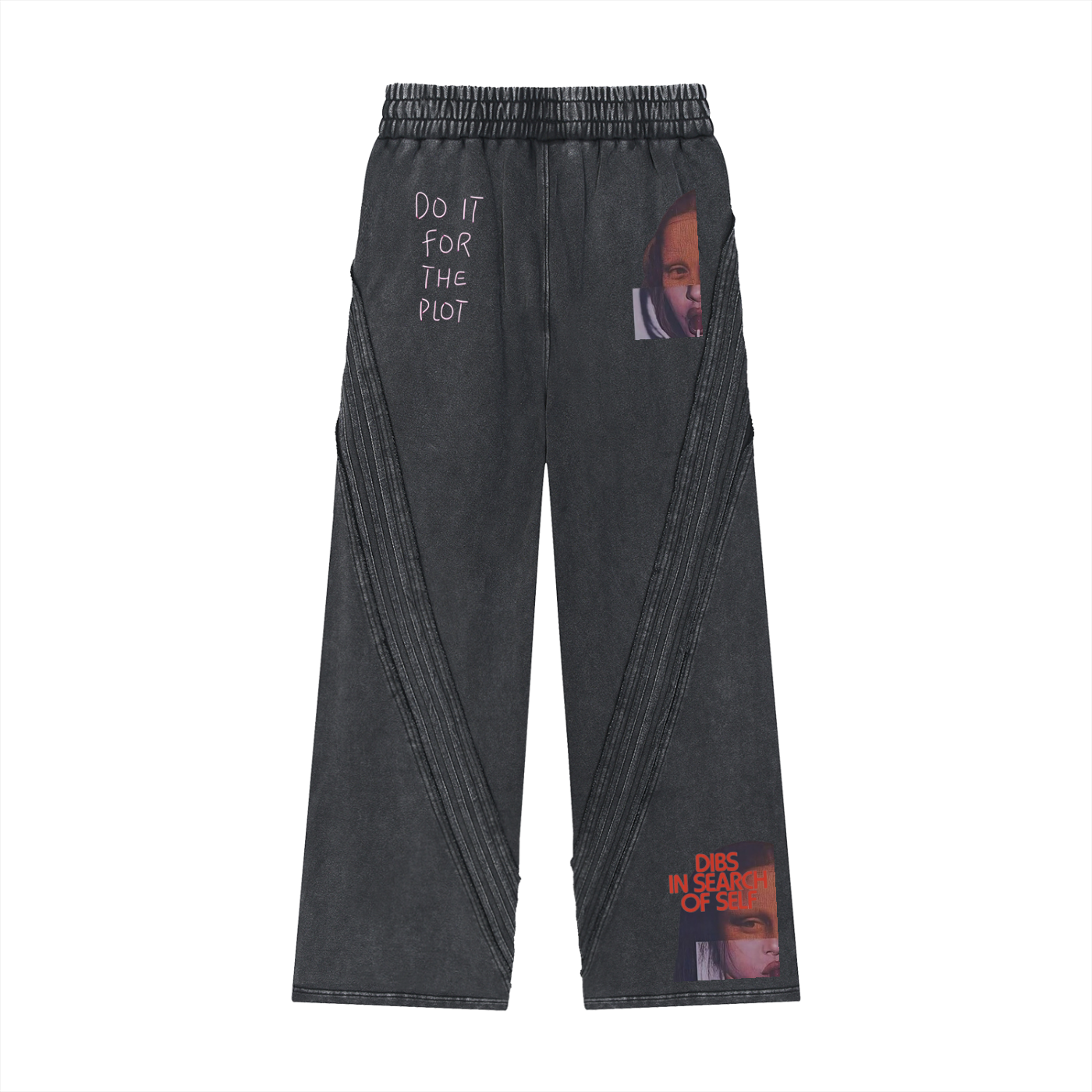 Snow Washed Saint Lisa Tape Raw  Sweatpants