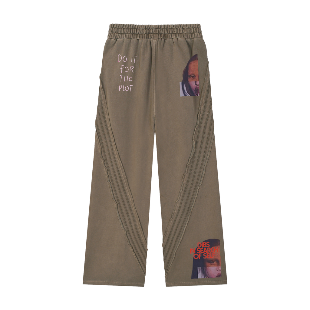 Snow Washed Saint Lisa Tape Raw  Sweatpants